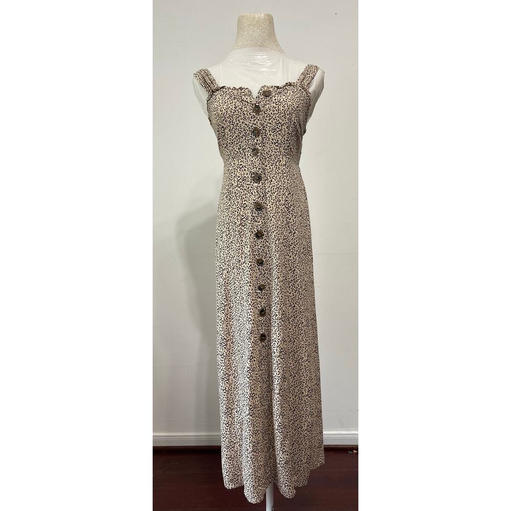 Jopra leopard-print‎ midi dress sz S Vintage, , Summer chic, Boho, Feminine